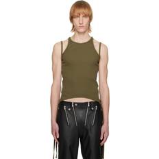 SSENSE Exclusive Green Split Tie Tank Top MOSS