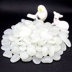 Ifsecond 100PCS Luminous Pebbles Glow Stones Garden Luminous Glow the Stones Fish