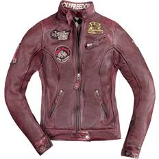 Holyfreedom zero motorrad lederjacke Burgundy Damen