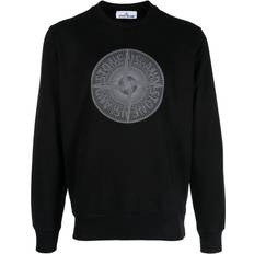 Stone Island Gensere Stone Island Sort Industrial Sweatshirt med Kompas Broderi Black