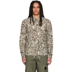 C.P. Company Shirts C.P. Company Khaki Floral Shirt 339 LEAD GRAY