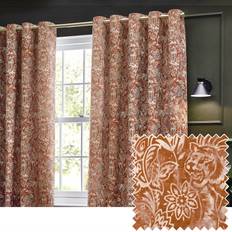 Brown Curtains & Accessories Wylder Nature Nature Bengal Lined Eyelet Chenille