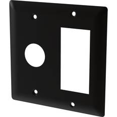 Electrical Accessories Amba AJ-DGP-MB Jeeves Double Gang Plate Matte Black Finish