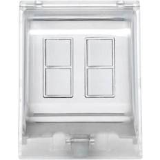 Electrical Accessories Innova Duplex Switch Weatherproof Flush Mount and Gang Box 20 Amp Per Pole-White Finish-EFDWWPW