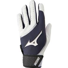 Baseball Mizuno MVP Youth Baseball Batting Glove, White-Grey, Large