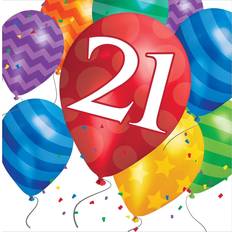 Creative Converting Servietten, Ballons Papierservietten 21. Geburtstag 16erPack Papier