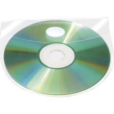 10x cd-hülle tasche mit klappe zum einkleben für 1 cd selbstkleben kf27032 Transparent 8 mm