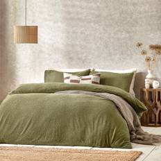 Yard Boucle Set Super King Duvet Cover Green