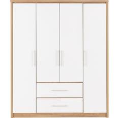 SECONIQUE Seville White Wardrobe 149x180cm