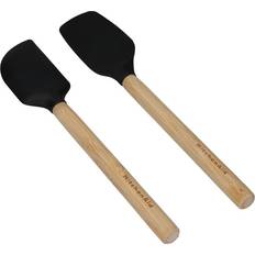 KitchenAid 2-pack Mini Bamboo Spatulas With Heat Resistant And Flexible Silicone Heads Espátula 2pcs