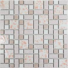 Tiles Merola Tile Merola Tile University Pink 11.75" 11.75" Porcelain Mosaic Tile - Pink