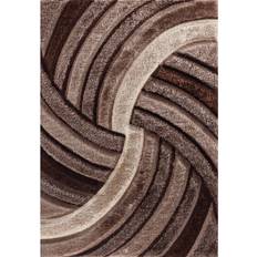 Brown Carpets & Rugs Serdim Rugs California Swirl Shaggy X Brown