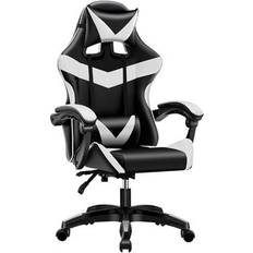 Gaming Chairs Leaper Black And White Stylish Adjustable Ergonomic Computer Office Desk Gaming Chair