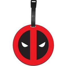 Red Travel Accessories Silver Buffalo Marvel Deadpool Logo Luggage Tag