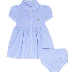 Polo Children's Clothing Ralph Lauren Polo Ralph Lauren Kids Baby Set aus Kleid und Höschen aus Baumwolle Blau