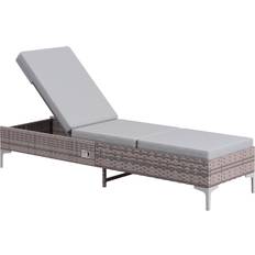 Garden & Outdoor Furniture OutSunny Single PE Lounger with