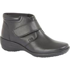 Mod Comfys Womens/Ladies Softie Leather Extra Wide Ankle Boots