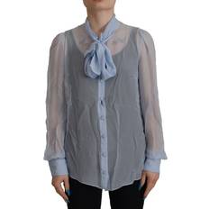 Dame - Silke Veste Dolce & Gabbana Blue STAFF Wool Stretch Vest IT52