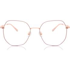 SmartBuy Collection Fyrkantig Halv Ram Metall Rosa Glasögon
