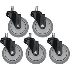 Greenzech 5Pcs 3 Inch 11 Pole Universal Rubber Caster Wheels for Swivel/Office/Gaming Chair