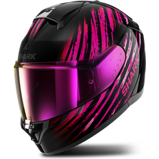 Rosa Motorcykelhjälmar SHARK Helmets Ridill Integralhjälm Assya Svart-Violett-Violett