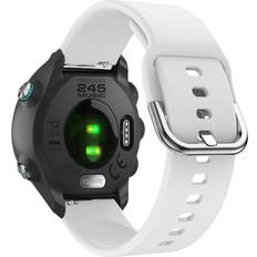 Vit Klockarmband Garmin Forerunner 245 Simple Silicone Watch Band White