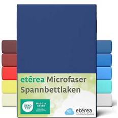 Cotton Terry Textiles Eterea Fixleintuch, Microfaser Jersey Blau (200x)