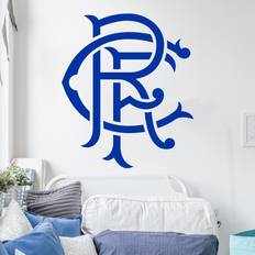 Blue Wall Decor Glasgow Rangers Scroll Crest Blue Sticker Wall Decor