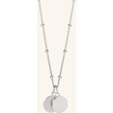 Niño Collares Mother and Child Discs Necklace Silver With Bead Chain