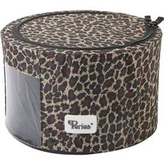 Abby Folding Round with Collapsible Steel Frames Leopard