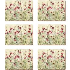 Red Place Mats Tops Wild Field Poppies Place Mat Red, Yellow, White