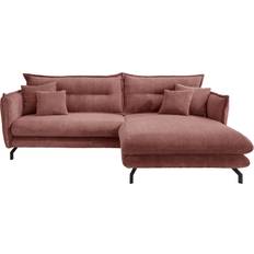 Orange Möbel Livetastic Wohnlandschaft Lava Koralle Cord Sofa