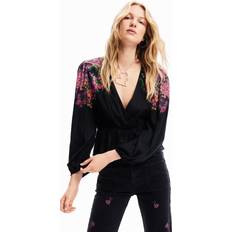 Desigual Svarta Blusar Desigual BLUS_Lorna, 2000 svart, XL, svart