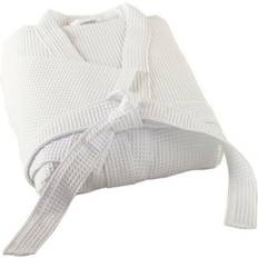 White - Women Robes Allure Unisex Lightweight Textured Waffle Robe Soft Hotel Dressing Gown, Kimono, Bathrobe White One