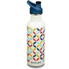 klean-kanteen Classic 800ml Reusable Bottle Sports Cap, Retro Dot