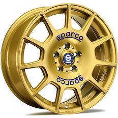 Sparco felgen terra 7,5x17 et48 5x100 race gold + blue lettering 17zoll Gold + Blaue Beschriftung 7.5J.5