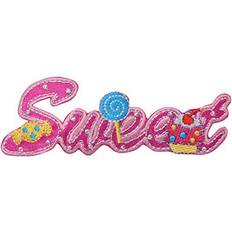 Sweet Word Pink Candy Iron on Applique/Embroidered Patch