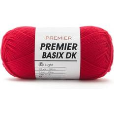 Yarn & Needlework Supplies Premier Yarn Basix DK Yarn Cherry Red, 306 yards