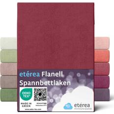 Rot Bettlaken Eterea Flanell Bordeaux Bettlaken Rot (200x200cm)