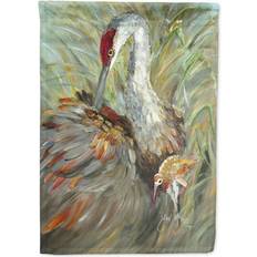 Beige Flags & Accessories Caroline's Treasures JMK1143GF Sandhill Crane with baby Flag