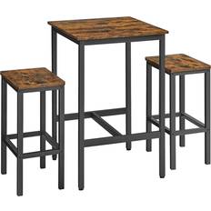Vasagle Rustic Brown Black Dining Table Set