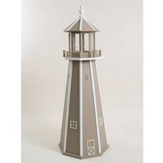 Wood Pole Lighting Bed Bath & Beyond Wooden Lighthouse Clay/White Lamp Post 66"