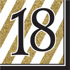 Creative Black Gold Milestone Napkins Pack 16