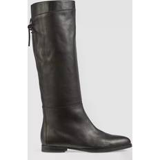 LK Bennett Block Heel Boots LK Bennett L.K.Bennett Cassandra Leather Knee Boots, Black