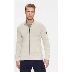 Aeronautica Militare Strickjacke 232MA1459L518 Écru Regular Fit