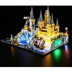 YEABRICKS LED-ljus för Lego-76419 Harry Potter-lås, Hogwarts med slott terräng byggstenar modell Lego set ingår ej