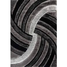 Serdim Rugs California Swirl Shaggy 80 X Black