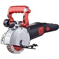 VEVOR Mauernutfräse, 4800 W Schlitzmaschine mit Laserführung 6500 U/min, max. Nuttiefe und -breite 41 x 42 mm, Betonnutschneidemaschine mit 8 Sägeblättern und Wasserpumpe