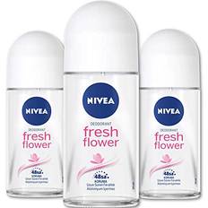 Nivea Fresh Flower Deodorant Roll-On Aluminum Free PACK OF 3