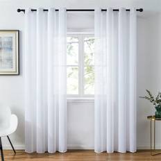 Gardiner & Tillbehör Shein 1 Panel Elegant White Tulle Curtain Ring For And Privacy Perfect For Windows, Sliding Doors, Festivals